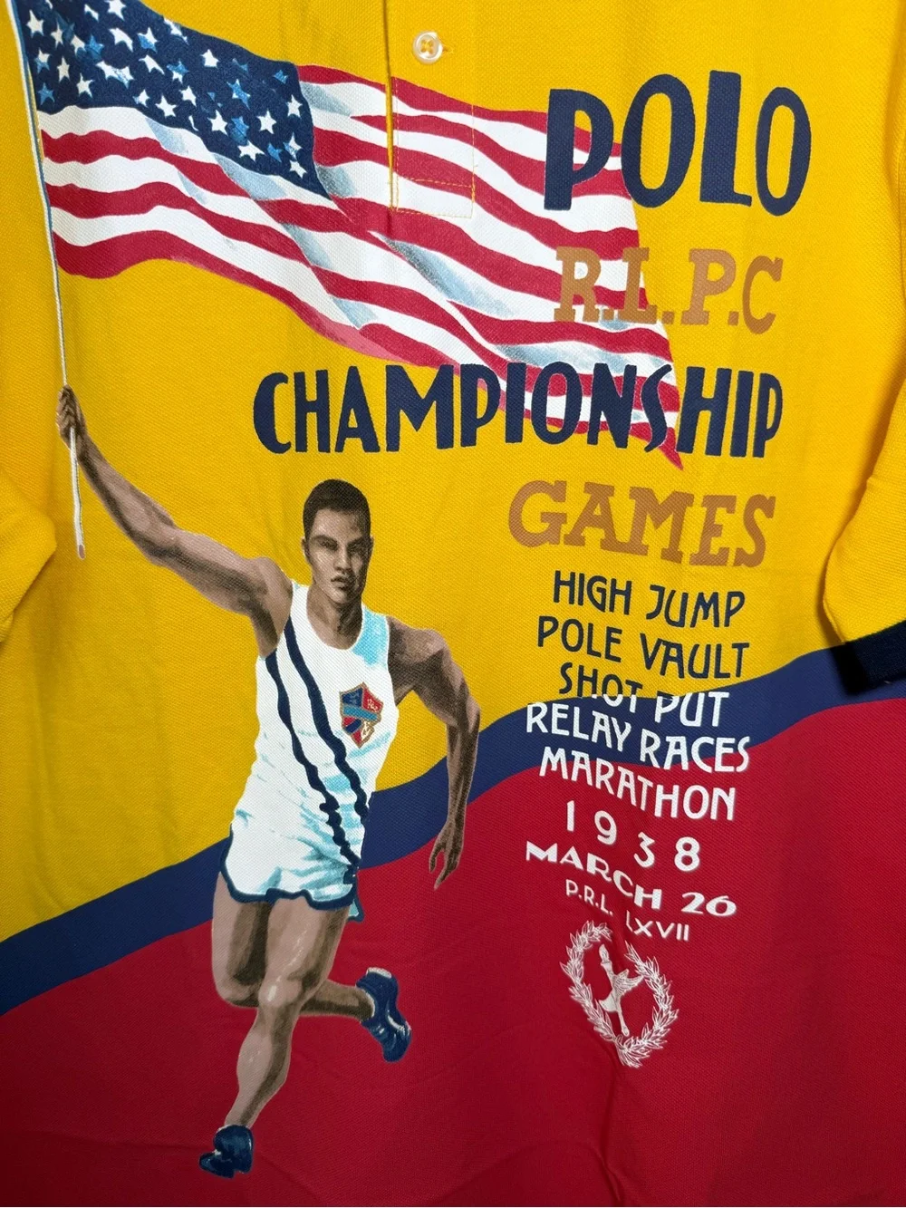 Polo Ralph Lauren Championship Games Big Logo Collared Shirt Olympic Sport Large